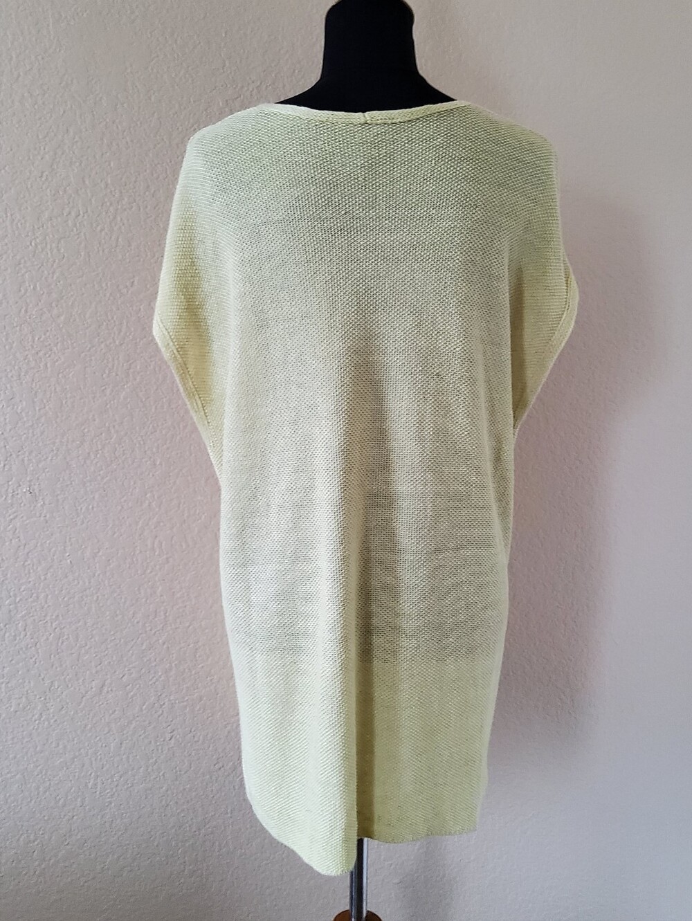 Nwot Eileen Fisher Green 100% Organic Linen V-Neck Tunic M View 5